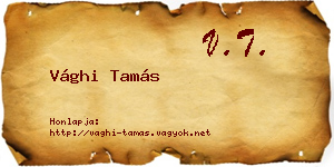 Vághi Tamás névjegykártya